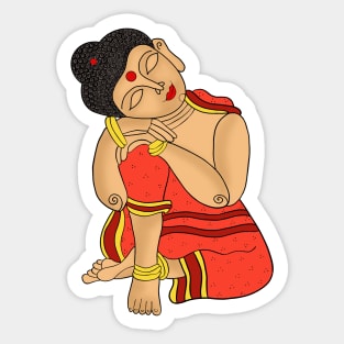 Buddha folk art Sticker